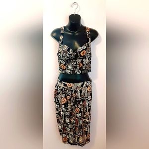 Moana 2 Piece Holter Top And Skirt